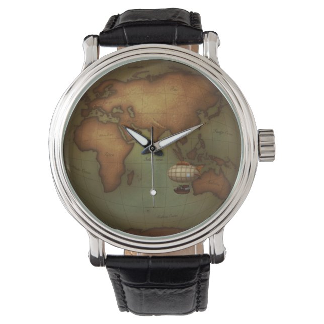 Faux- luchtvaartkaart van de OiD-wereld Horloge (Voorkant)