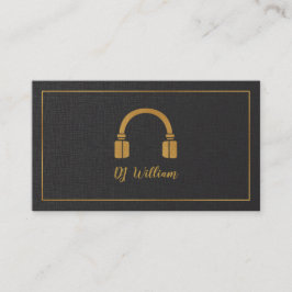 Faux Luxury Gold Headphone DJ Visitekaartje