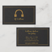 Faux Luxury Gold Headphone DJ Visitekaartje (Voorkant / Achterkant)