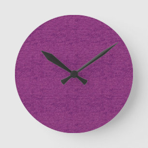 Faux Magenta Denim Clock Ronde Klok