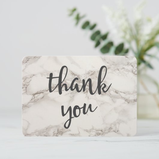 Faux Marble Alabaster Bedankt (Staand voorkant)