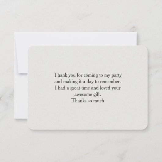 Faux Marble Alabaster Bedankt (Achterkant)