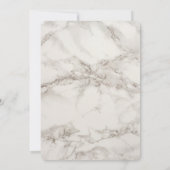 Faux Marble Alabaster Modern Classy Wedding Invite Kaart (Achterkant)