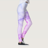 Faux Marble Alabaster Paars Pink Leggings (Rechts)