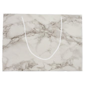 Faux Marble Alabaster Taupe Tan Modern Birthday Large Cadeautasje (Achterkant)