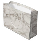 Faux Marble Alabaster Taupe Tan Modern Birthday Large Cadeautasje (Achterkant Gekanteld)
