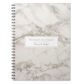Faux Marble Alabaster Taupe Tan Modern Custom Notitieboek (Voorkant)