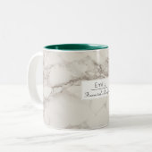 Faux Marble Alabaster Taupe Tan Modern Custom Tweekleurige Koffiemok (Voorkant links)