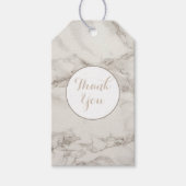 Faux Marble Alabaster Taupe Tan Modern Dank je Cadeaulabel (Voorkant)