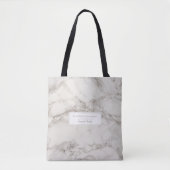Faux Marble Alabaster Taupe Tan Modern Tote Bag (Voorkant)