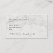 Faux Marble Alabaster Taupe Tan Modern Visitekaartje (Achterkant)