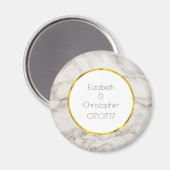 Faux Marble Alabaster Taupe Tan Modern Wedding Magneet (Voorkant / Achterkant)