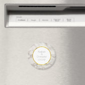 Faux Marble Alabaster Taupe Tan Modern Wedding Magneet (Insitu (Vaatwasser))