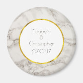 Faux Marble Alabaster Taupe Tan Modern Wedding Magneet (Voorkant)