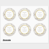 Faux Marble Alabaster Taupe Tan Modern Wedding Ronde Sticker (Vel)