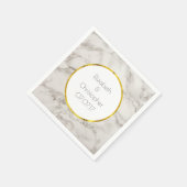 Faux Marble Alabaster Taupe Tan Modern Wedding Servet (Hoek)