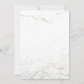 Faux Marble and Copper Geometric Wedding Invite Kaart (Achterkant)