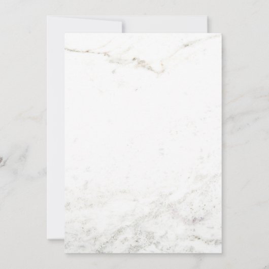 Faux Marble and Copper Geometric Wedding Invite Kaart (Achterkant)