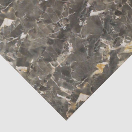 Faux Marble Black Grey Beige Tissuepapier (Detail)