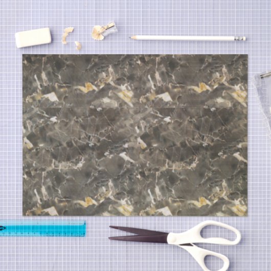 Faux Marble Black Grey Beige Tissuepapier (Craft)