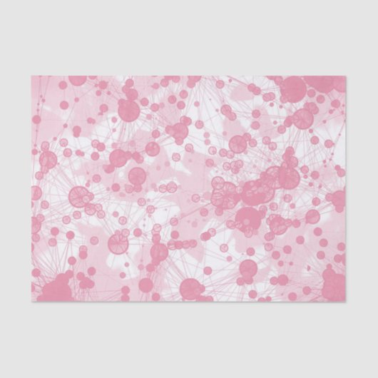 Faux Marble Blob Tissue -  roze Tissuepapier (Voorkant)