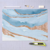 Faux Marble Blue Gold Wrapping, ontkoppeling, Craf Tissuepapier (Craft)