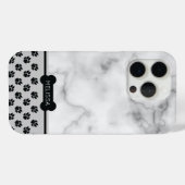 Faux Marble & Dog Theme - Kies eigen accentkleur Case-Mate iPhone Case (Achterkant (horizontaal))