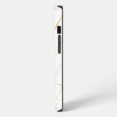Faux Marble Geode Monogram en naam iPhone Hoesje (Linkerkant)