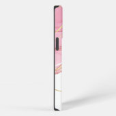 Faux Marble Geode Monogram en naam iPhone Hoesje (Rechterkant)