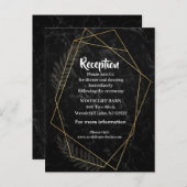 Faux Marble Geometric Aankondigingskaart (Voorkant / Achterkant)