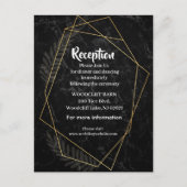 Faux Marble Geometric Aankondigingskaart (Voorkant)