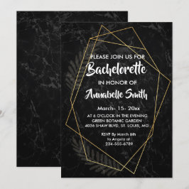 Faux Marble Geometric bachelor Kaart