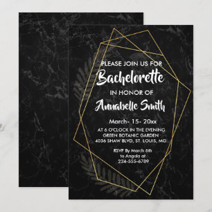 Faux Marble Geometric bachelor Kaart