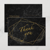 Faux Marble Geometric Dank u Briefkaart (Voorkant / Achterkant)