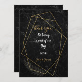 Faux Marble Geometric dank u Kaart (Voorkant / Achterkant)