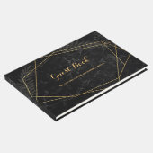 Faux Marble Geometric Gastenboek (Hoek)