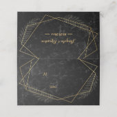 Faux Marble Geometric Place Card Plaatskaartje (Buitenkant ongevouwen)