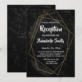 Faux Marble Geometric Reception Kaart (Voorkant / Achterkant)