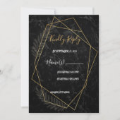 Faux Marble Geometric RSVP Kaart (Voorkant)