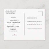 Faux Marble Geometric Save the Date Aankondigingskaart (Achterkant)