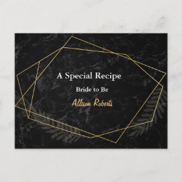 Faux Marble Geometric Vrijgezellenfeest Recipe Briefkaart