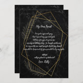 Faux Marble Geometric zal mijn bruidsmeisje zijn Kaart (Voorkant / Achterkant)