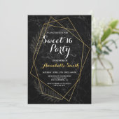 Faux Marble Geometric zoete 16 Kaart (Staand voorkant)