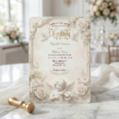 Faux Marble & Gold Relief Angelic Wedding   Kaart