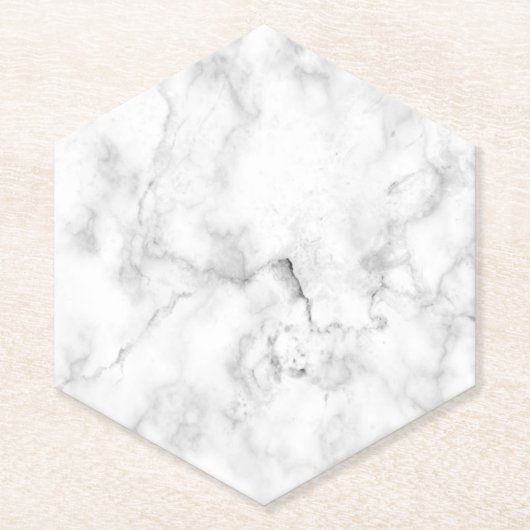 Faux Marble Kijk Hexagon Kartonnen Onderzetters (Voorkant)