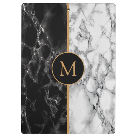 Faux Marble Klembord met aangepaste letter (Achterkant)