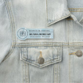 Faux Marble Logo Employee Badge nametags (In situ)