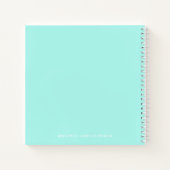 Faux Marble met Aqua Accent Gepersonaliseerd Notitieboek (Achterkant)