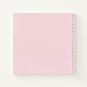 Faux Marble met Blush Pink Accent Gepersonaliseerd Notitieboek (Achterkant)