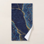 Faux Marble Navy Gold Shades  Bad Handdoek (Handdoek)